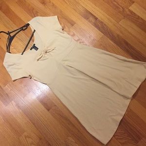 Light yellow tie dress